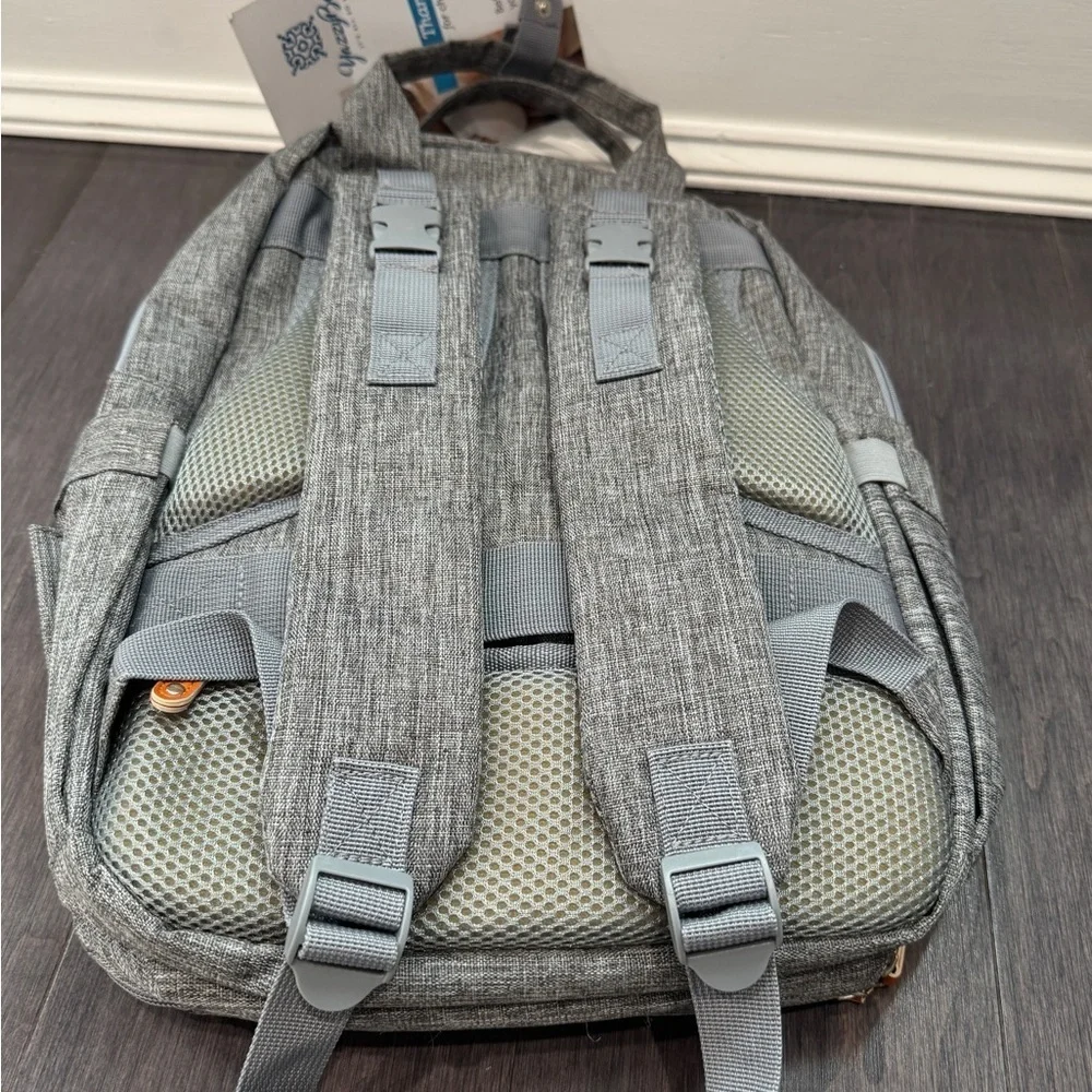 Yazzy Boa Gray and Brown Women’s Men’s Diaper Bag Backpack For Babies Toddlers